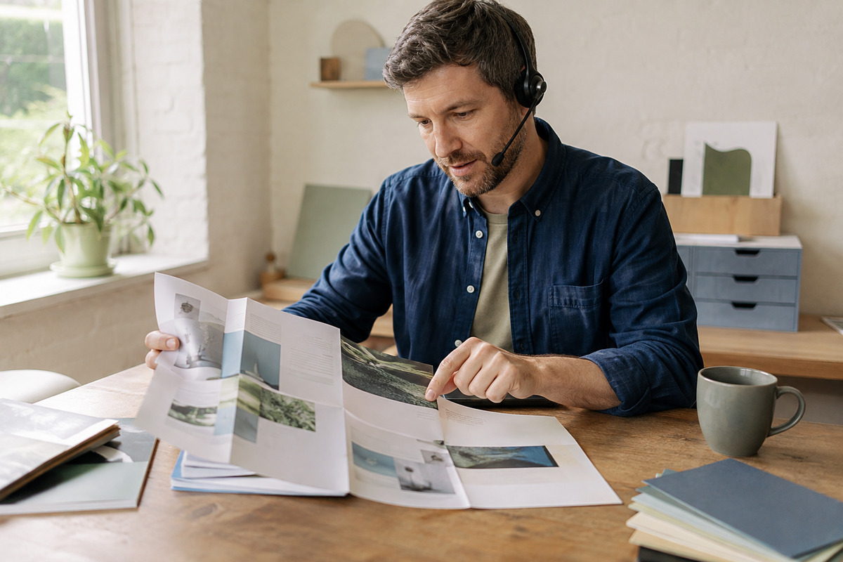 Conseiller KOOPRINTA accompagnant un client à distance