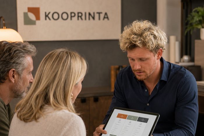 Presentation d'un devis KOOPRINTA sur tablette