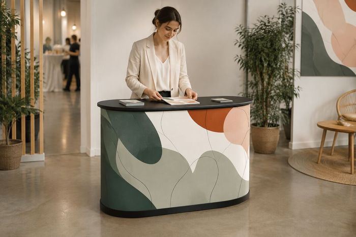 Comptoirs d'exposition, impression KOOPRINTA