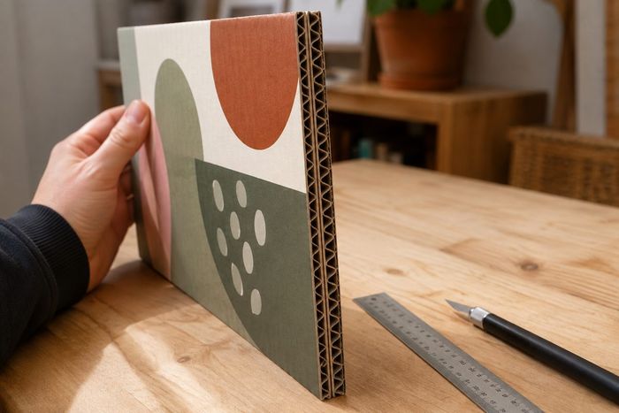 Panneau carton double cannelure, impression KOOPRINTA