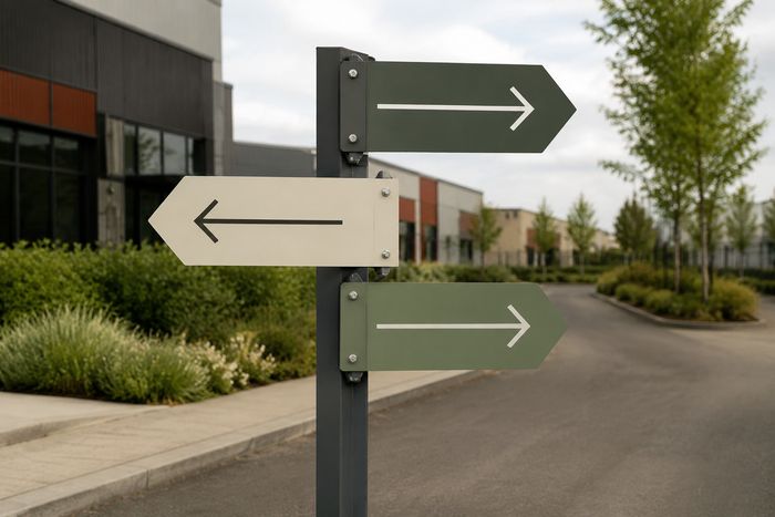 Panneau directionnel, impression KOOPRINTA