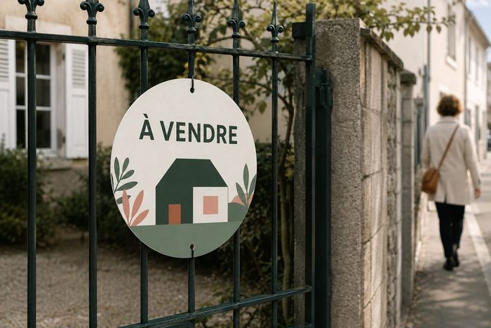 Panneau immobilier rond, impression KOOPRINTA