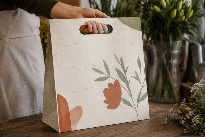 Sac poignées découpées ÉCO, impression KOOPRINTA