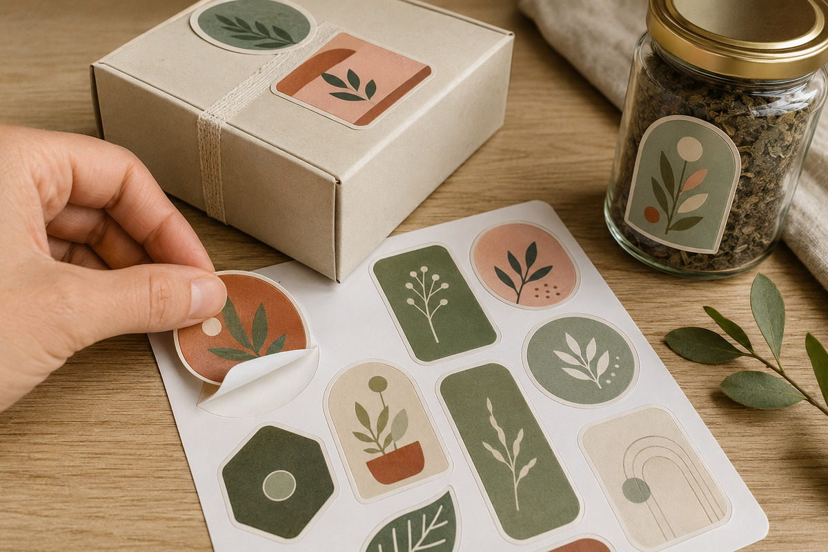Stickers et autocollants personnalisés · rond, rectangulaire, ovale, avec traits de coupe