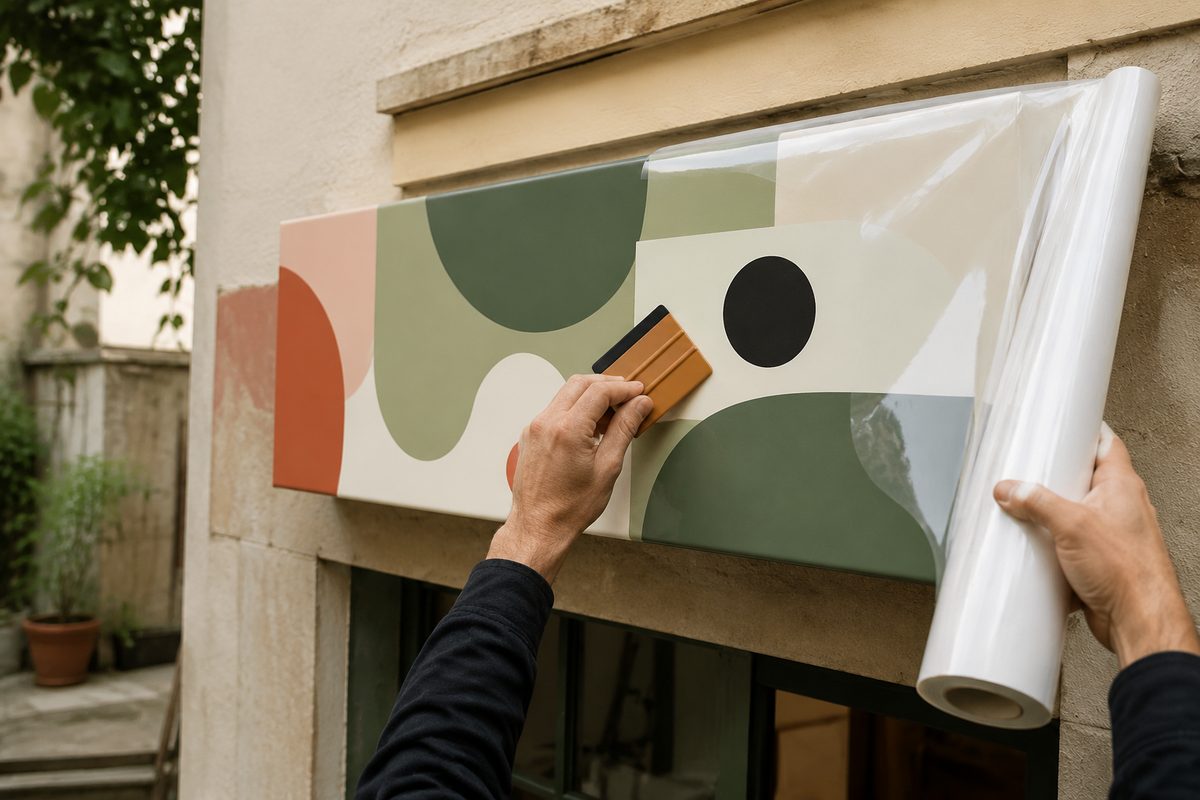 Adhésif pour enseigne imprimé par KOOPRINTA