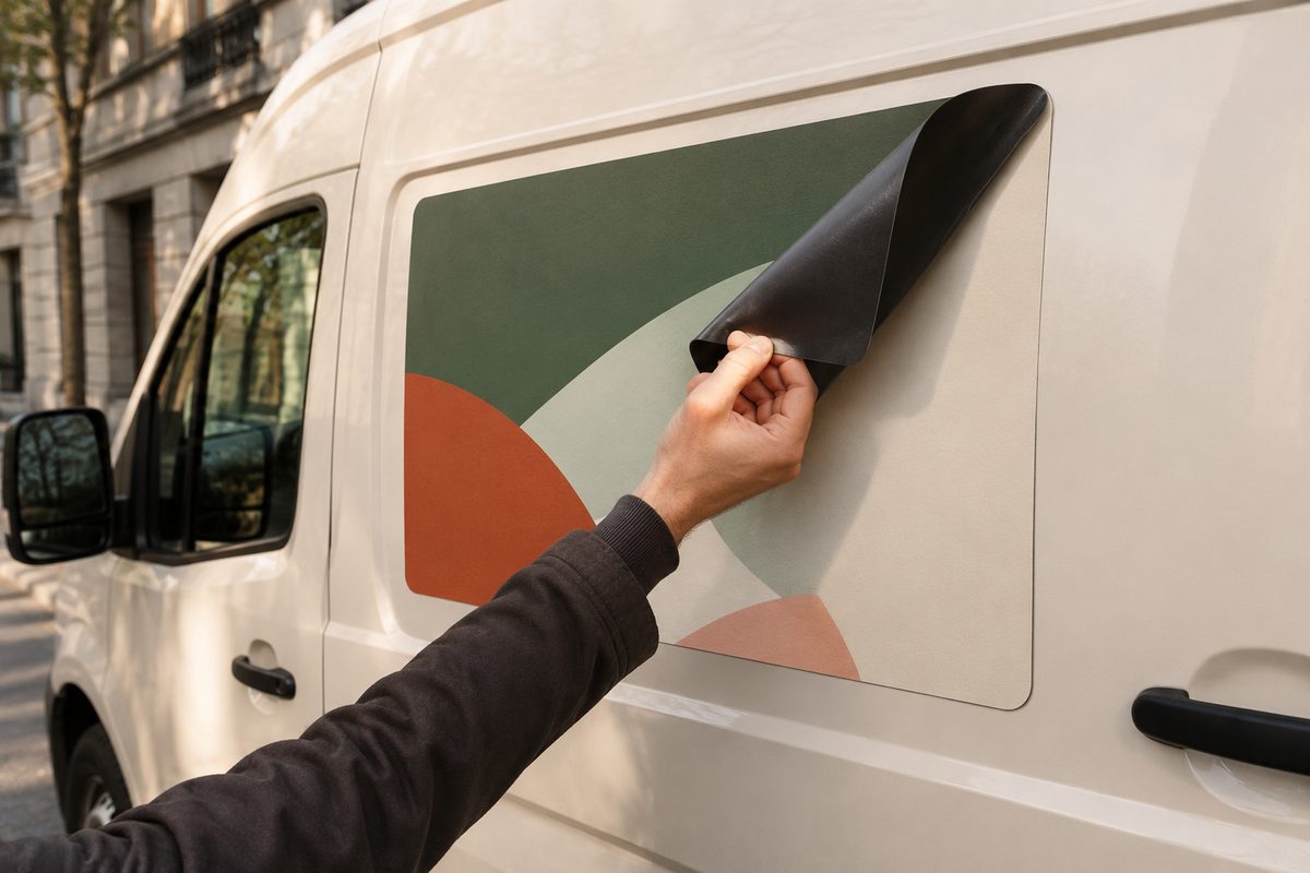 Magnétique pour véhicule imprimé par KOOPRINTA