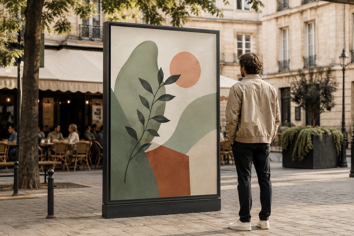 Affiche 120 × 160 cm imprimée en quadrichromie par KOOPRINTA