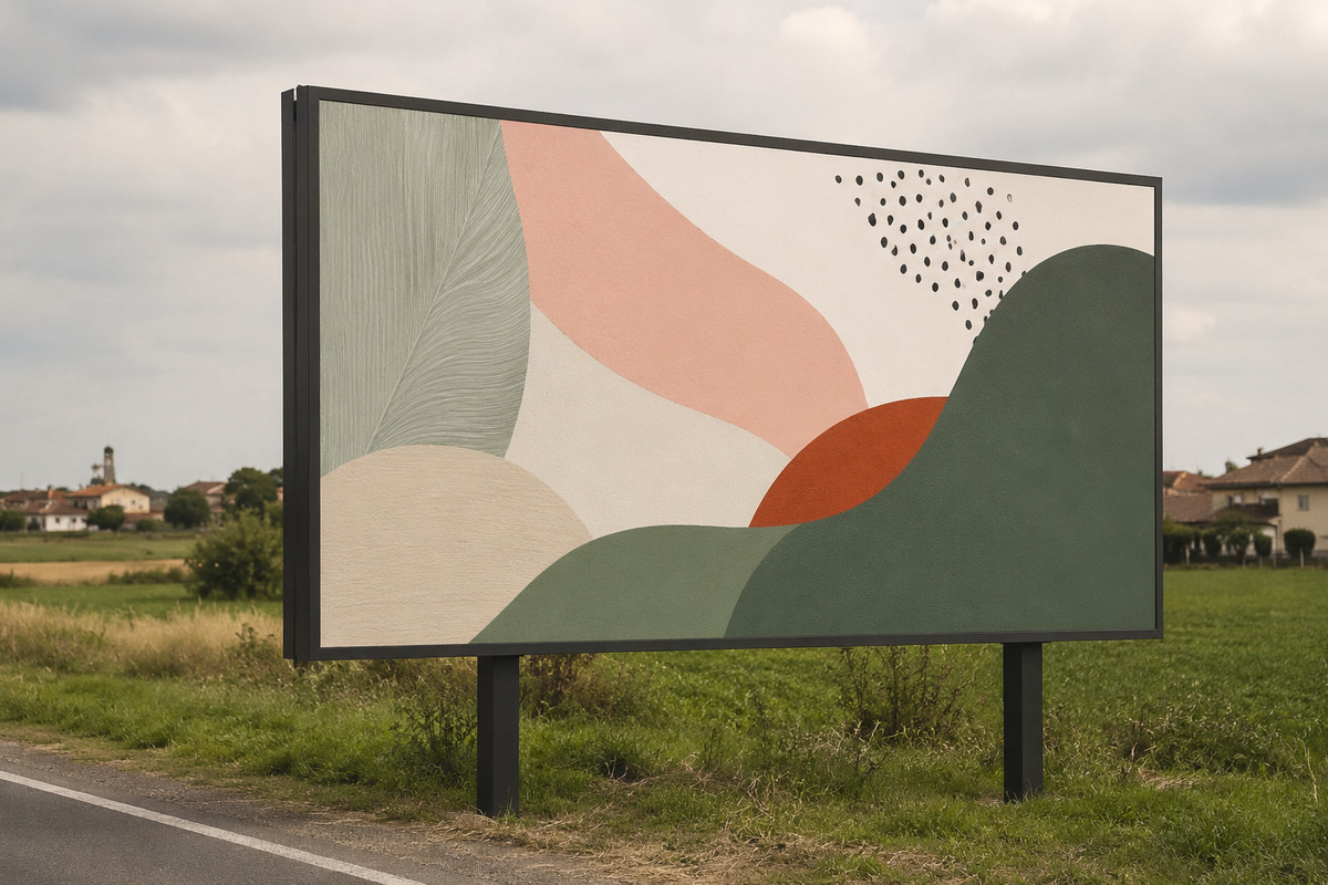 Affiche 4×3 (panneau routier) imprimée en quadrichromie par KOOPRINTA