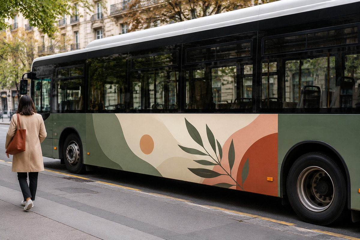 Affiches de bus imprimée en quadrichromie par KOOPRINTA