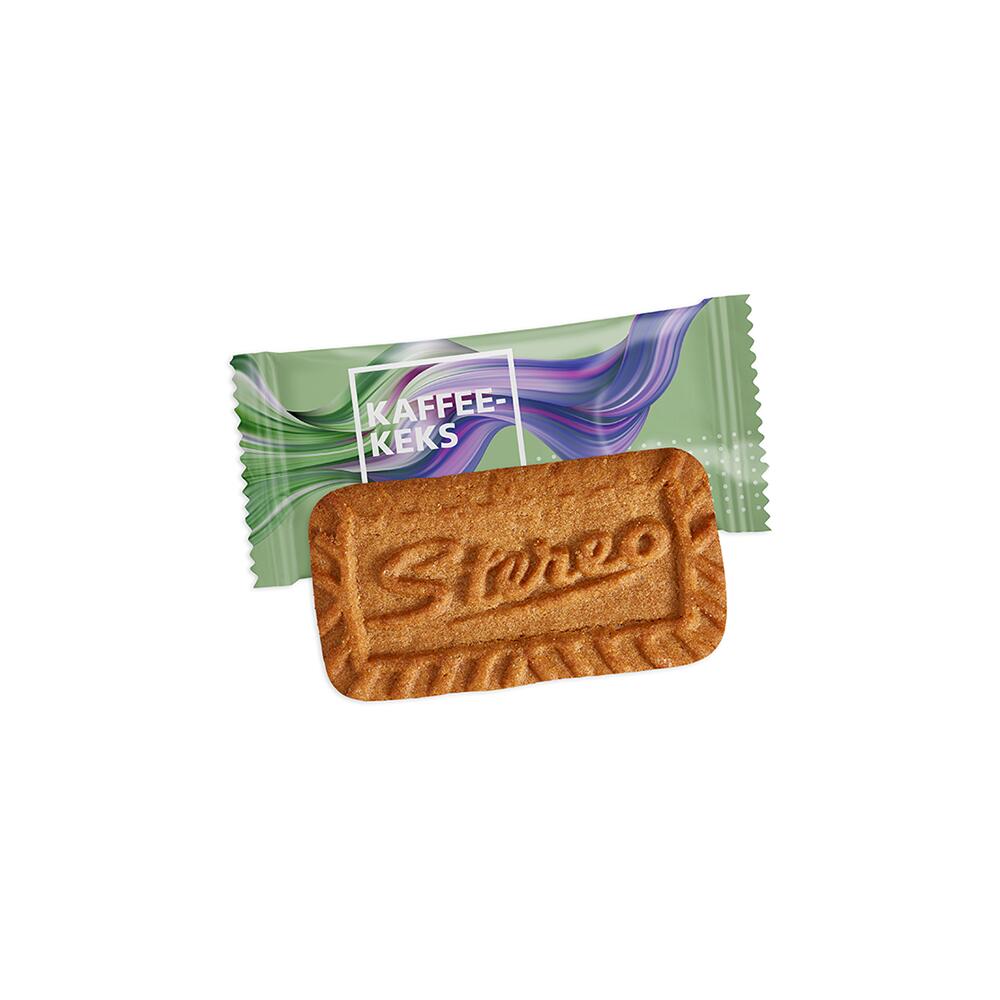 Biscotti al caffè Stéréo personalizzati con packaging stampato in quadricromia da KOOPRINTA