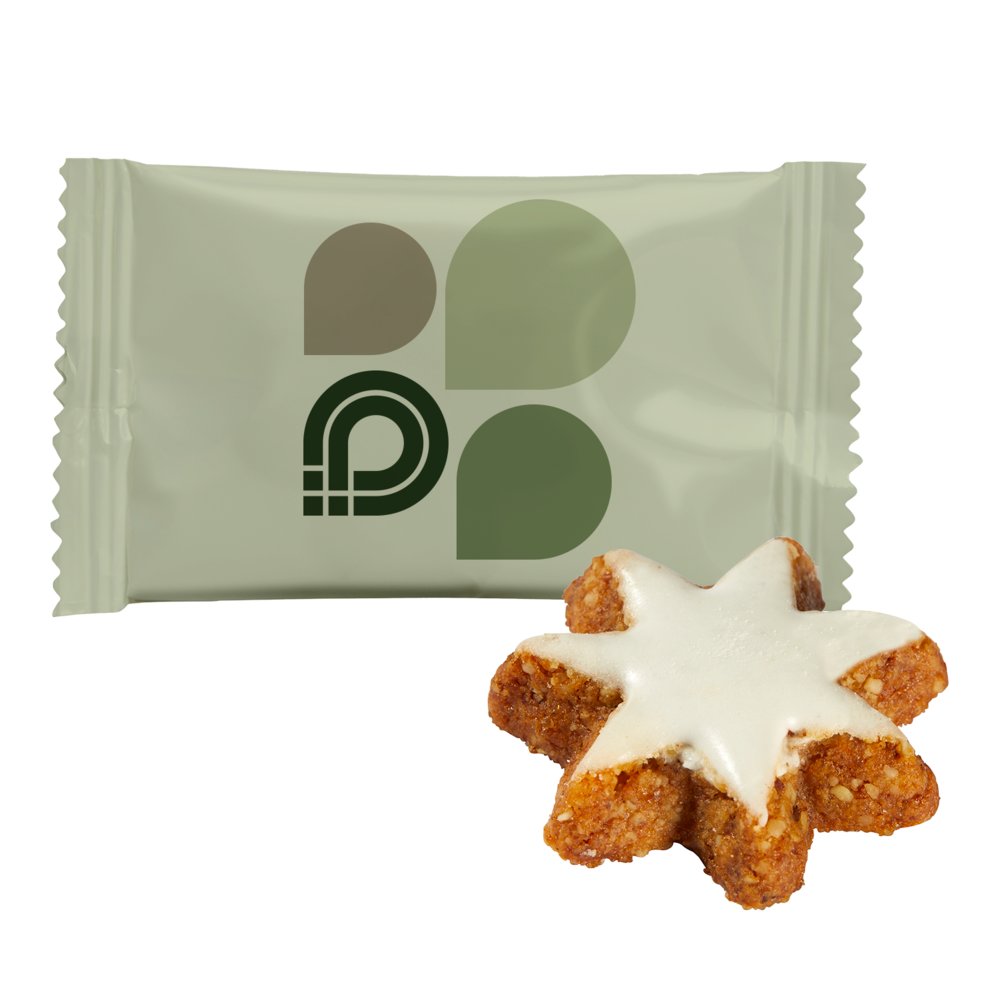 Stelle di Natale alla cannella personalizzate con packaging stampato in quadricromia da KOOPRINTA