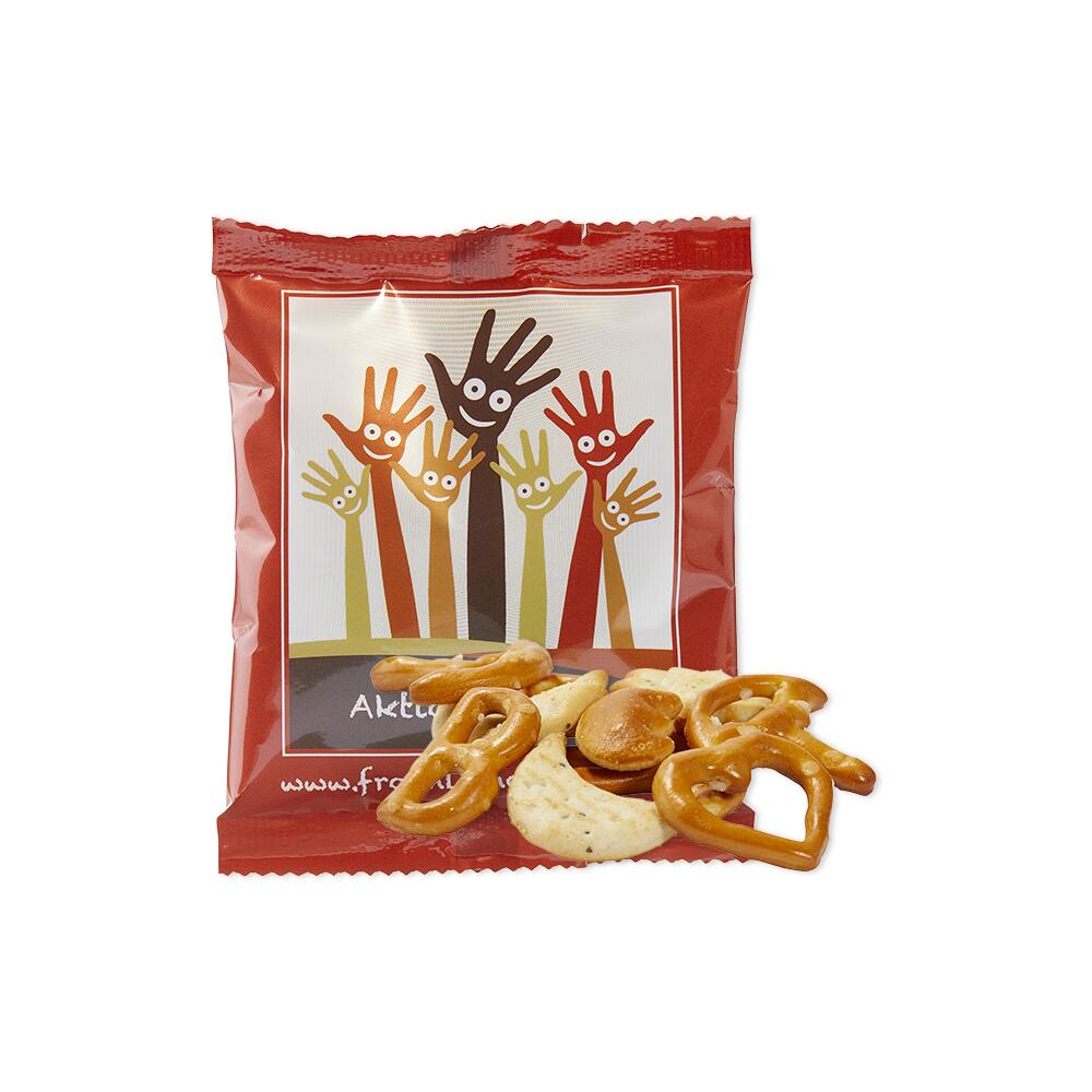 Mix di biscotti salati personalizzati con packaging stampato in quadricromia da KOOPRINTA