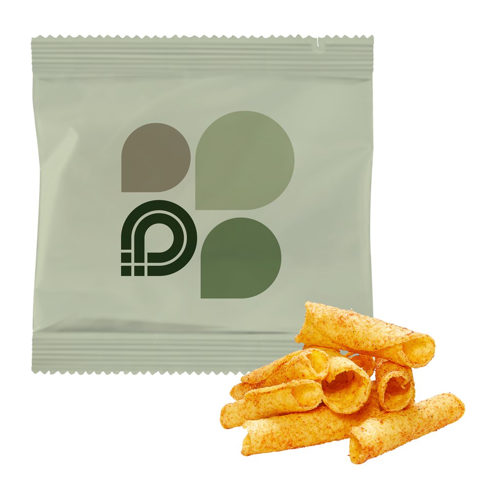 Tortilla rolls croustillants personnalisés avec emballage imprimé en quadrichromie par KOOPRINTA