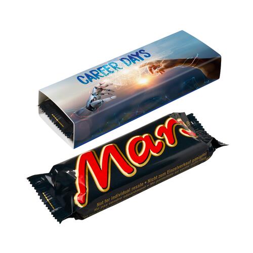 Barretta Mars personalizzata con packaging stampato in quadricromia da KOOPRINTA