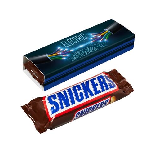 Barre SNICKERS personnalisée avec emballage imprimé en quadrichromie par KOOPRINTA