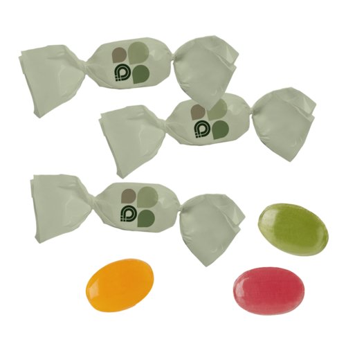 Caramelle alla frutta personalizzate con packaging stampato in quadricromia da KOOPRINTA