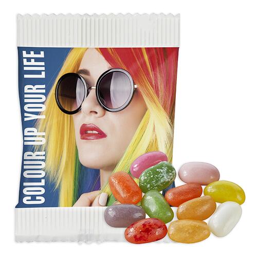 Jelly Beans personnalisés avec emballage imprimé en quadrichromie par KOOPRINTA