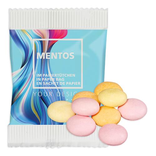 mentos® personnalisés avec emballage imprimé en quadrichromie par KOOPRINTA