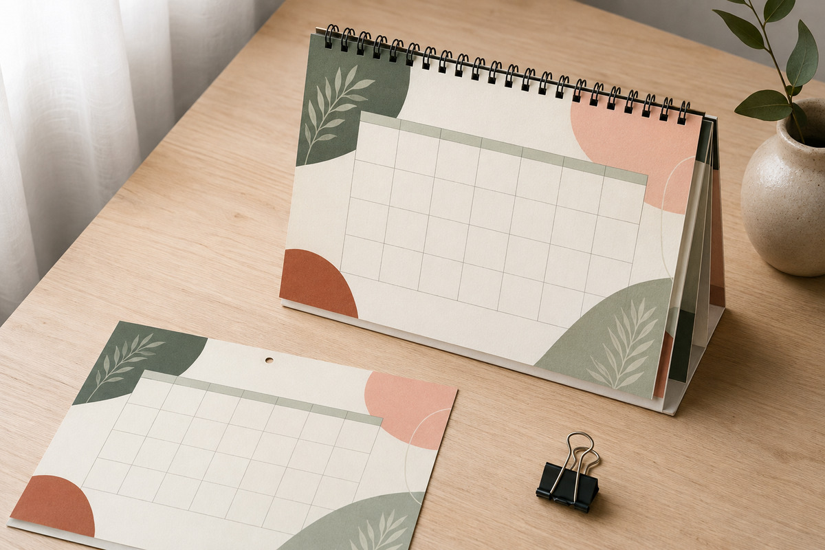 Calendriers publicitaires personnalisés : mural, bureau et multiblocs