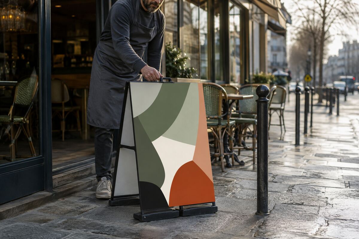 Stop trottoir imprimé en quadrichromie par KOOPRINTA