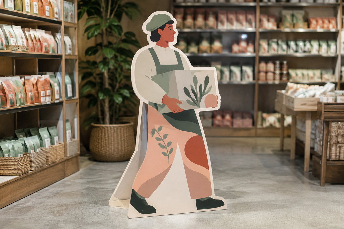 Silhouette de comptoir imprimé en quadrichromie par KOOPRINTA